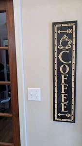 Coffee Bar Sign Coffee Lovers Mocha Cappuccino Coffee Bean Expresso Latte - Picture 1 of 21