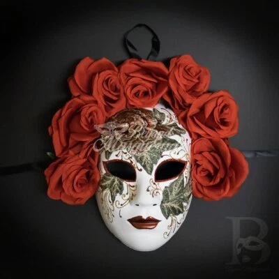 Day of the Dead Mask | Dia de los Muertos Masquerade Mask Red M39438 - Image 1 of 4