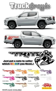 MITSUBISHI ARTIGLIO Pick up DECALCOMANIA 4x4 GRAFICA VEICOLO DECALCOMANIE ADESIVI x2 - Foto 1 di 3
