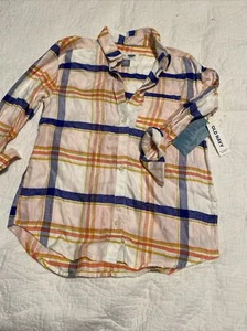 NWT Old Navy Girls Plaid Boyfriend Tunic Size S 6/7 - Picture 1 of 6