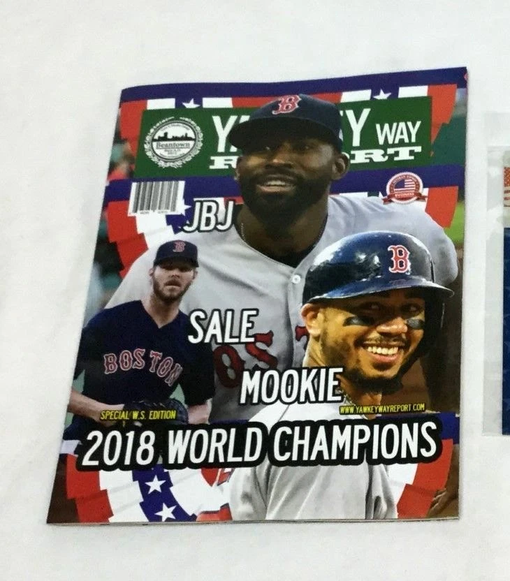 2018 World Series Champions Yawkey Way Report Red Sox Program Magazine JBJ Cover - Image 1 of 1