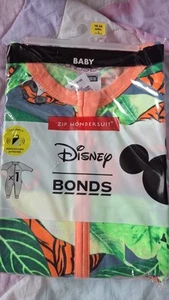 NEW Bonds Disney Zippy Wondersuit - Size 2 Jungle Book Tiger Vibrant - Picture 1 of 2