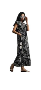 Maeve Anthropologie Cassandra Floral Ruffled Cotton Modal Maxi Dress Small P - Picture 1 of 9