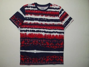 Unisex Short Sleeve T-Shirt Red White Blue New - Picture 1 of 2