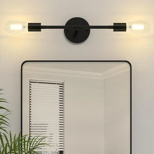 FadimiKoo 2-Light Black Bathroom Light Over Mirror, Modern Sconces Wall - Picture 1 of 7