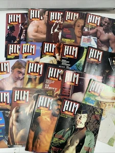 19x HIM Monthly Issue Magazine Job Lot 1970/80s Gay Erotica Rare Good Bargain! - Imagen 1 de 23