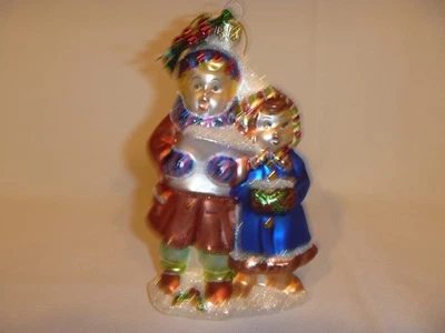 Peggy Abrams Caroling We Will Go Ornament, NIB, Glass, Mouth blown, 18359 - Image 1 of 4