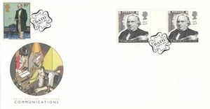 (67103) GB FDC GUTTER PAIR Communications Rowland Hill Bath 1995 (+Hill 1979) - Picture 1 of 1