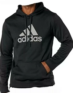 Adidas Black Gray Hoodie Men’s Large MSRP $55 - Picture 1 of 4