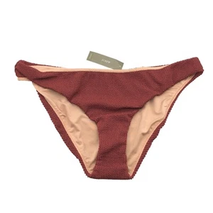 J Crew Scrunchie Hipster Bikini Bottom Textured Brown L - Picture 1 of 4