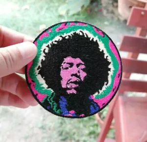 Jimi Hendrix Number one guitarist Sixties Music Embroidered Iron on Sew Patch - Picture 1 of 6