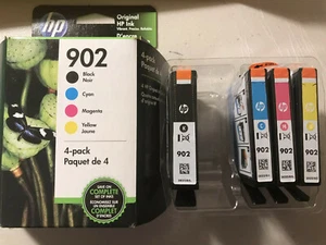 Genuine HP 902 Color Ink Cartridge for HP 6968 Printer-BCMY-OEM-4PK-Fast - Picture 1 of 4