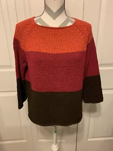 Suéter para mujer NORTON MCNAUGHTON naranja rosa marrón manga 3/4 talla XL - Imagen 1 de 5