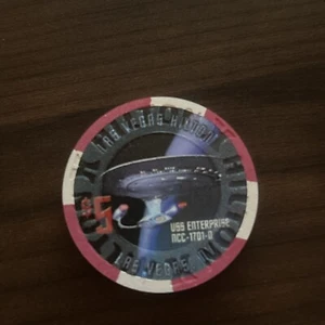 Star Trek USS Enterprise NCC-1701-D Las Vegas Hilton  Casino Chip RARE - Picture 1 of 3