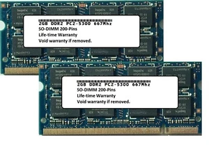 New 4GB Kit (2x2GB) Laptop Memory Ram PC2-5300 SODIMM for Acer Aspire 5517 - Picture 1 of 2
