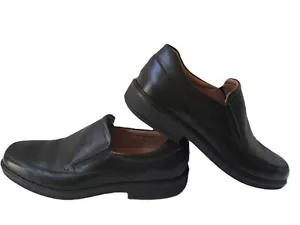 MOCASÍN SIN CORDONES ECCO CUERO NEGRO LONDRES PUNTERA DELANTAL HOMBRE EE. UU. 14-14,5 EUR 48 LO ÚLTIMO - Imagen 1 de 13