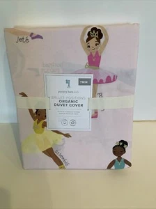 Pottery Barn Kids Pink Ballerina Ballet Positons Twin Organic Duvet Cover - Picture 1 of 2