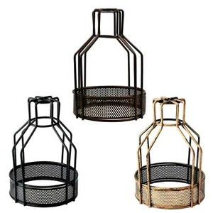 Vintage jaula alambre pantalla lámpara retro metal industrial hágalo usted mismo lámpara colgante - Imagen 1 de 12