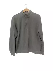 Cutter & Buck Gray 1/4 Zip Pullover Cotton Sweater Men’s Large - Picture 1 of 5