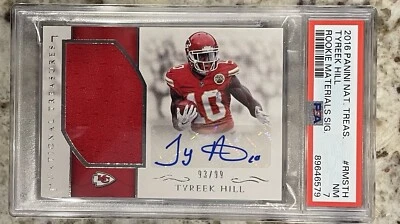 2016 Panini National Treasures  Tyreek Hill RPA Rookie Patch Auto 93/99 PSA  - Image 1 of 4