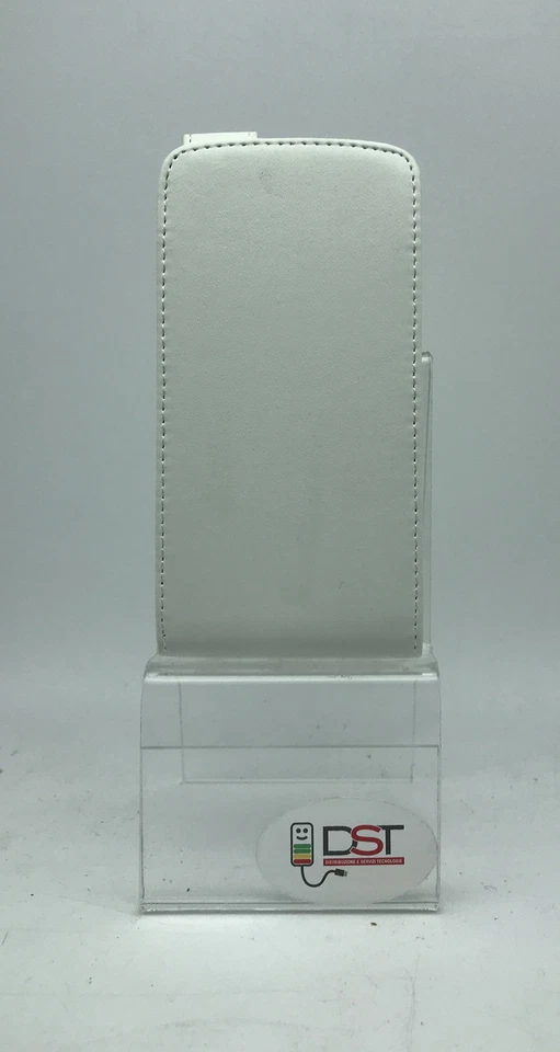 Cover Case FLIP Verticale per Alcatel Pop C7 Bianca Pelle - Immagine 1 di 4