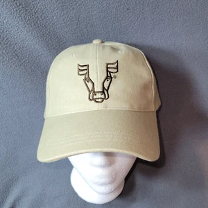 Rare Bull Strapback Hat Baseball Cap Truckers Hat Khaki and Brown NEW HT-1 - Picture 1 of 9