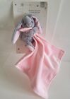 TJM Grey & Pink Bunny Rabbit Plush Pure Baby Comforter Super Soft Plush Toy