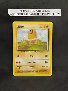 diglett 47/102 Carte Pokemon Wizards Set de Base - Imagen 1 de 3