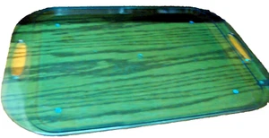 Blue Plastic SERVING TRAY Large 19"x12" w/Handles-Poolside-Summer BBQ-Party 996 - Picture 1 of 7