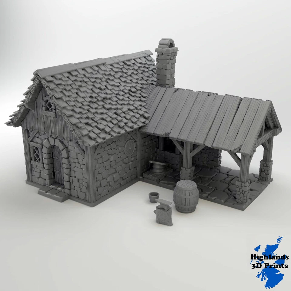 WARHAMMER Blacksmiths Scatter Terrain Tabletop Gaming DnD 3D Print 32/28/20/15/10mm