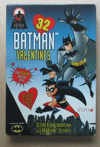 Batman Adventures Animated Series 32 Valentines Karten mit Stickern 1999 Cleo - Bild 1 von 4