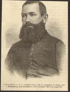 IMAGE 1888 ENGRAVING MADAGASCAR REVEREND PERE ANTOINE ABINAL MAHAMASINA - Picture 1 of 1