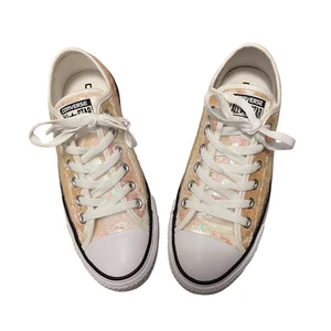 Converse all Star Iridescent Sequin Low Top Sneakers Size 7 NEW - Picture 1 of 5