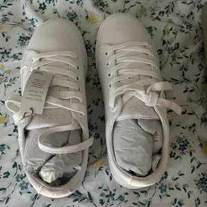 Taos Plim Soul Damen-Sneaker Größe 7,5 W weiß Canvas niedrige Fußgewölbestütze - Bild 1 von 9