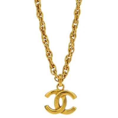 Colar pingente corrente Chanel ouro CC 154101 - Imagem 1 de 4