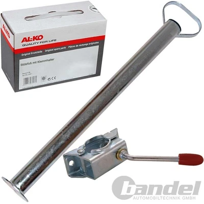 ALKO STÜTZFUß ROHR-STÜTZE 200 kg + KLEMMHALTER passend für ANHÄNGER TRAILER - Bild 1 von 4