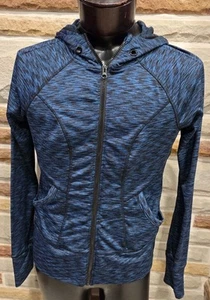 Chaqueta atlética con cremallera completa 90 Degree para mujer talla M con capucha azul para el pulgar - Imagen 1 de 7
