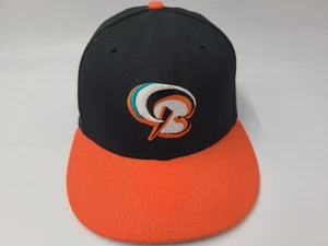 Vintage Bowie Baysox New Era 59Fifty Fitted 7 Hat Cap Wool Men MiLB Black Orange - Picture 1 of 15