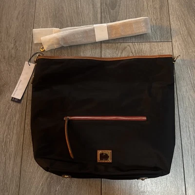 NWT - Dooney & Bourke Wayfarer Medium Black Hobo Crossbody Bag - Image 1 of 4