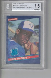 1986 Donruss #28 Fred McGriff, Blue Jays - 2001 Anniversary Originals BVG - 7,5 - Bild 1 von 2