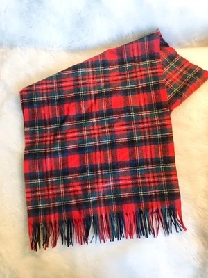 Vintage Pendleton Wool Scarf-Prince Charles Edward Stewart Red Tartan Plaid - Image 1 of 4