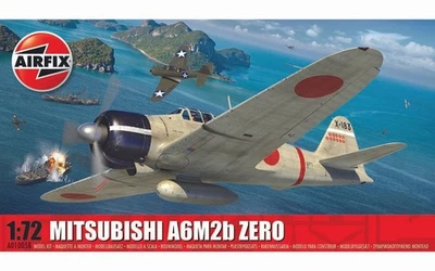 KIT MODELLINO AEREO STATICO AIRFIX MITSUBISHI A6M2B ZERO MODELLISMO SCALA 1:72 - Immagine 1 di 4