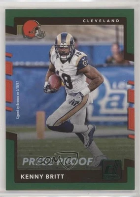 2017 Panini Donruss Press Proof Green Kenny Britt #81 - Image 1 of 2