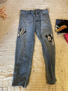 Mickey mouse Jeans Girls Size 12 Regular Girlfriend Disney Jeans Gap - Picture 1 of 3