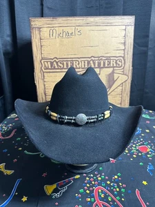 Master Hatters of Texas MHT schwarzer Wildleder Filz Rodeo Cowboy Hut - Gr. 58; 7 1/4 - Bild 1 von 8