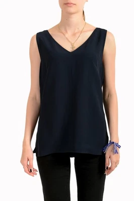 Blusa Top Hugo Boss Para Mujer "Ibia" Azul Marino Sin Mangas Foto 1 de 4