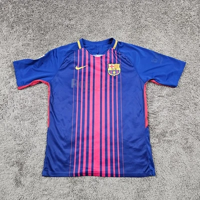 FC Barcelona Jersey Mens Large L Blue Nike Dri-Fit FCB Home 2016 2017 Soccer - Image 1 of 4