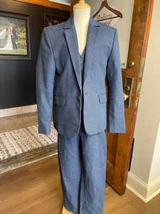 H&M Boy's Three Piece Linen Blend Suit (Y12) - Picture 1 of 7