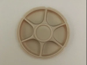 Tupperware Serving Center Magnet Almond 2" Round Large New - Picture 1 of 5