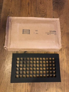 Reggio Registers G814-ABNH Grid Series 6" x 12" Floor Grille - Black - Picture 1 of 12